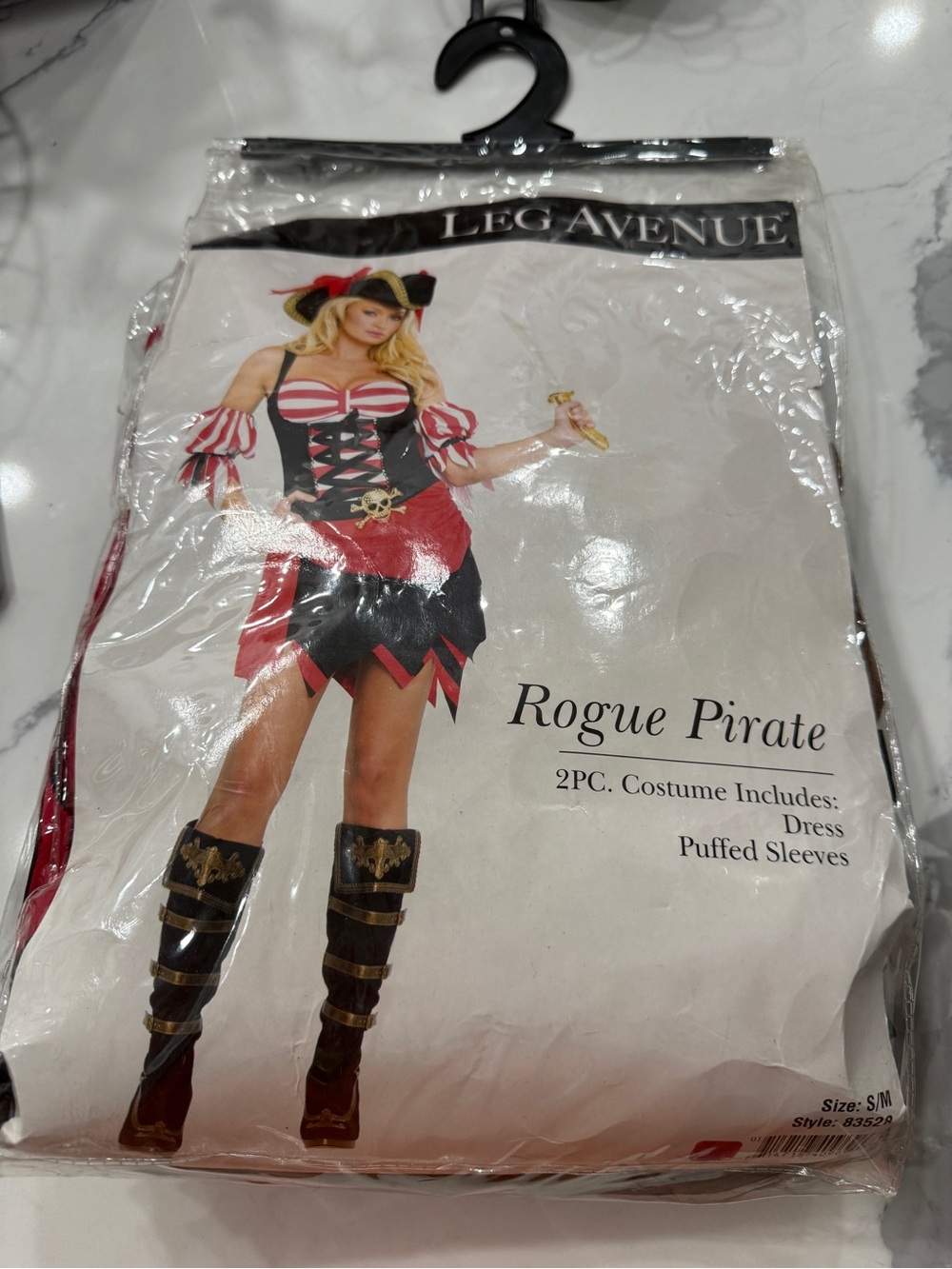 Leg Avenue Rogue Pirate Costume - Red, Black, White size s/m